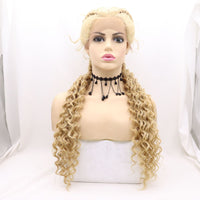 24inch Braid Hair Wig Synthetic Hair 360 Lace Wigs