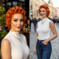 Curly Pixie Cut HD Lace Human Hair Wig for Women