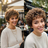 Curly Pixie Cut HD Lace Human Hair Wig for Women