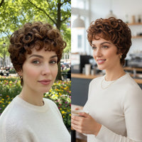 Curly Pixie Cut HD Lace Human Hair Wig for Women