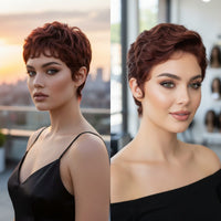 Curly Pixie Cut HD Lace Human Hair Wig for Women