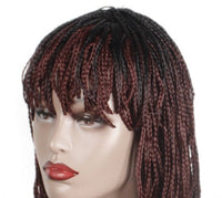 Short Bob Synthetic Fiber Box Braid Wig