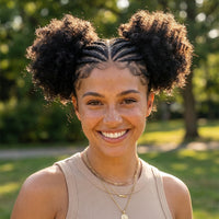 Curly Braided Full Lace Synthetic Wig for Women - Image 1