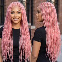 Full Lace Synthetic Braided Wigs With Baby Hair Braids Butterfly Locs Dreadlocks Wigs