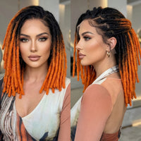 Faux Locs Braided Wigs Synthetic Full Lace Knotless Braided Lace Wig for Women with Baby Hair