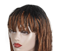Short Bob Synthetic Fiber Box Braid Wig