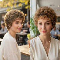 Curly Pixie Cut HD Lace Human Hair Wig for Women
