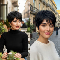 Pixie Cut Bob Human Hair Wig for Women