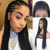 Black Braided Synthetic Wig for Women - Image 1
