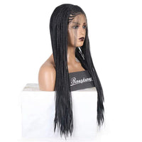 Black Braided Synthetic Wig for Women - Image 3