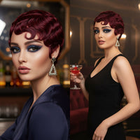 Wavy Pixie Cut Human Hair Wig for Women
