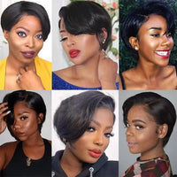 Straight Pixie Cut HD Lace Human Hair Wig for Women - Image 3