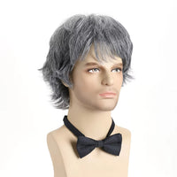10" Grey & Mixed Curly Synthetic Wig for Women - Image 2