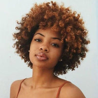 Curly Afro Human Hair Wig for Women - Image 1