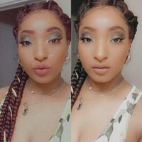 100% Hand-Braided 4 Dutch Braids 1B Cornrow Braid Front Lace Wig