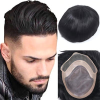 6" Lace Front Human Hair Toupee for Men - Image 1