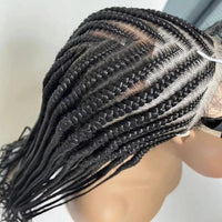 Tribal Cornrow Braided Wigs 36" Long Synthetic Full Lace African Hair Braids Wigs