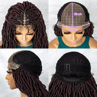 Synthetic 9x6 Transparent Lace Goddess Locs Braided Wigs