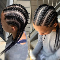 Glueless Full Lace 20" Synthetic  Cornrow Braided Wigs