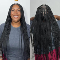 36" Synthetic Full Lace Knotless Box Braided Wigs