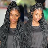 36" Synthetic Full Lace Knotless Box Braided Wigs