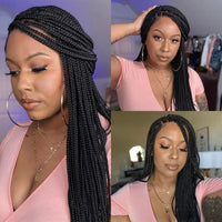 36" Synthetic Full Lace Knotless Box Braided Wigs