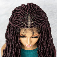 Synthetic 9x6 Transparent Lace Goddess Locs Braided Wigs