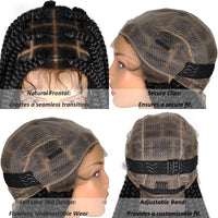 Many Styles Knotless Box Braids Synthetic Wig Full Lace Braided Wigs