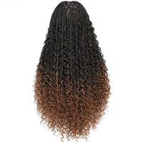 Glueless  Synthetic Goddess Box Braids Crochet Hair Wigs 24 Inches Micro Braids Wigs with Baby Hair