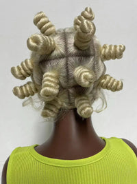 613 Blonde Handmade Bantu Braided Wigs Synthetic Full Lace Knotless Braided Lace Wig