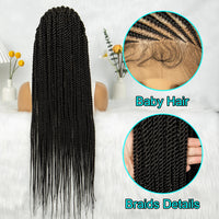 32Inch Full Lace Synthetic Cornrow Braided Wigs
