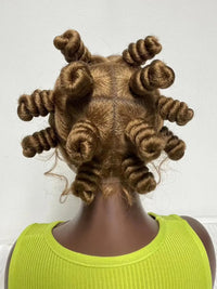 613 Blonde Handmade Bantu Braided Wigs Synthetic Full Lace Knotless Braided Lace Wig