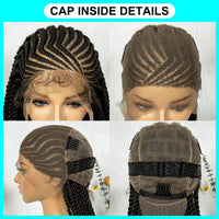 32Inch Full Lace Synthetic Cornrow Braided Wigs