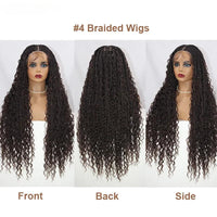 32inches Synthetic Full Lace Bohemian Box Braided Wig with Baby Hair