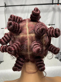 613 Blonde Handmade Bantu Braided Wigs Synthetic Full Lace Knotless Braided Lace Wig