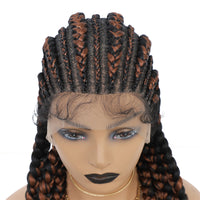 Synthetic Full Lace Cornrow Box Braids Wig 36Inch Long Braided Lace Front Wigs for Women Jumbo Knotless Box Braid Lace Wigs