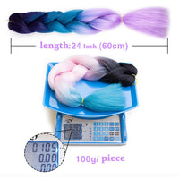 24 Inches Jumbo Braid Synthetic Braiding Hair Ombre Jumbo Hair Extension For Women DIY Hair Braids