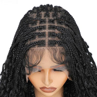 Glueless  Synthetic Goddess Box Braids Crochet Hair Wigs 24 Inches Micro Braids Wigs with Baby Hair