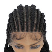 Synthetic Full Lace Cornrow Box Braids Wig 36Inch Long Braided Lace Front Wigs for Women Jumbo Knotless Box Braid Lace Wigs