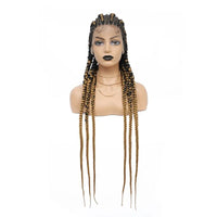 36 Inches Cornrows Braided Wigs Synthetic Full Lace Jumbo Braided Wigs