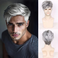 Grey Synthetic Wig for Men - Image 1