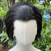 Black Bob HD Lace Synthetic Wig for Men - Image 2