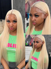 Blonde Straight HD Lace Human Hair Wig for Women - Image 2