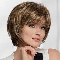 Brown & Mixed Straight Synthetic Wig for Women - Image 1