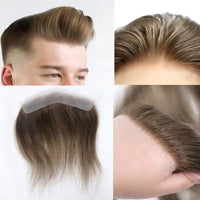 Straight Lace Front Human Hair Toupee for Men - Image 1