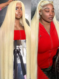Blonde Straight HD Lace Human Hair Wig for Women - Image 3