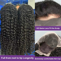 40" Wavy HD Lace Human Hair Wig for Women - Image 4