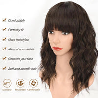 Brown Curly Wavy Synthetic Wig for Women - Image 3
