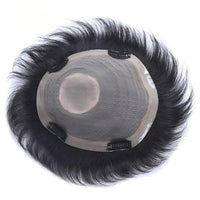 100% Remy Human Hair Wigs Swiss Lace PU Machine Man Toupee Clips in Human Hair System Natural Color