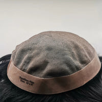 Black Toupee Human Hair Toupee for Men - Image 2